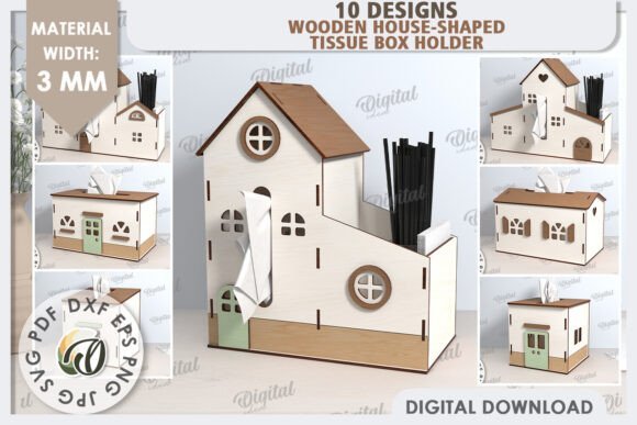3D Tissue Boxes Laser Cut Bundle