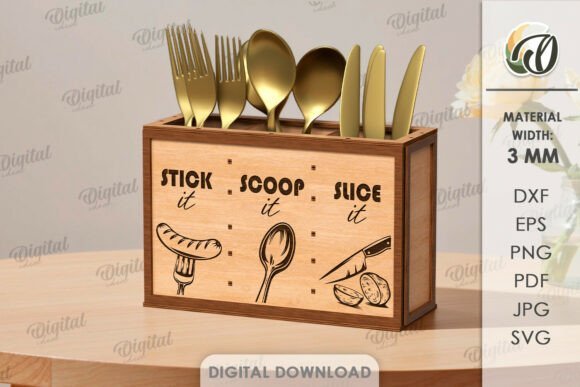 Kitchen Cutlery Organizers Bundle Laser