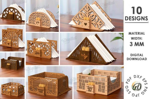 Napkin Holders with Toothpick Bundle