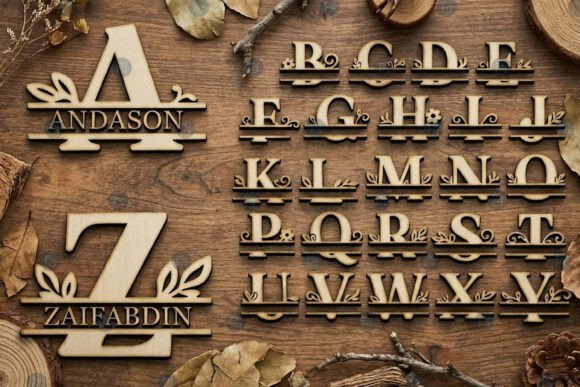 Split Monogram Alphabet