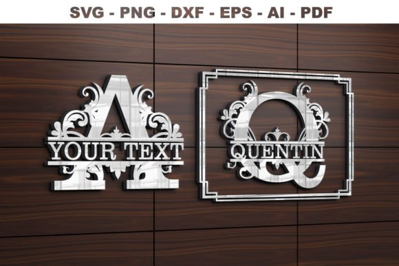 Split Regal Monogram Alphabet Letters