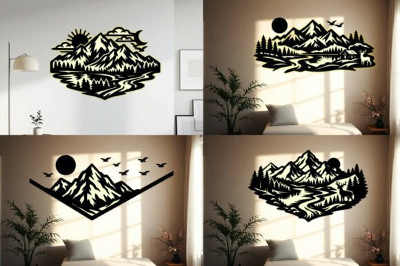Mountain Wall Art SVG Bundle