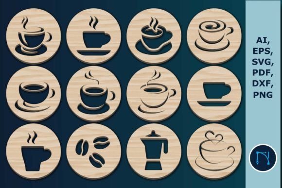 Laser-cut Coasters Mega Bundle SVG