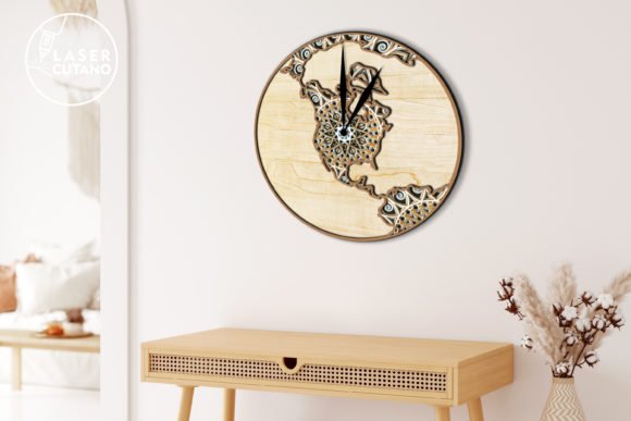 Multilayer USA Map Clock