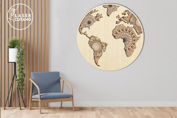 Multilayer Laser Cut File Globe