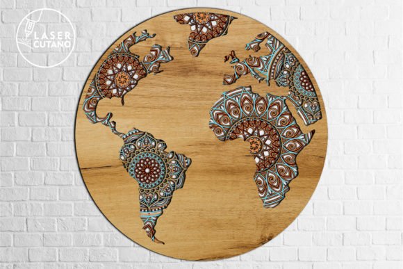 Multilayer Laser Cut File Globe