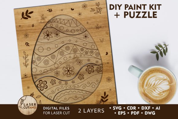 Paint KIT DIY Laser Cut Files EASTER