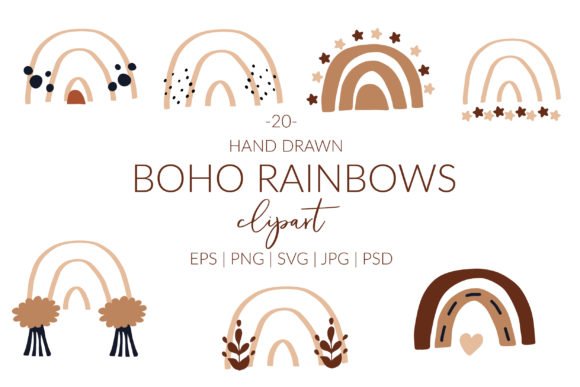Boho Rainbow Cricut Rainbow Set