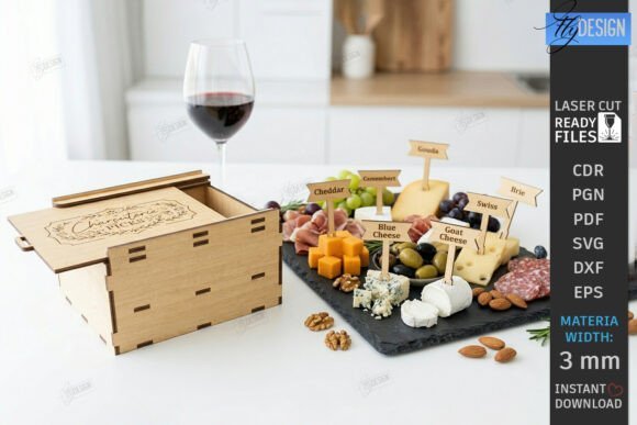 Cheese Markers with Storage Box Bundle