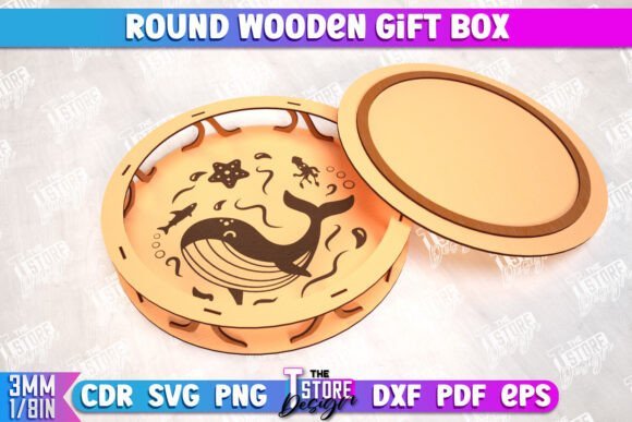 Round Wooden Gift Box Bundle