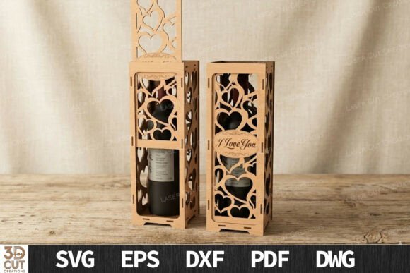 Valentine Wine Box Bundle SVG