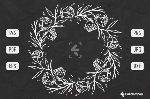Wreath Floral Frame SVG