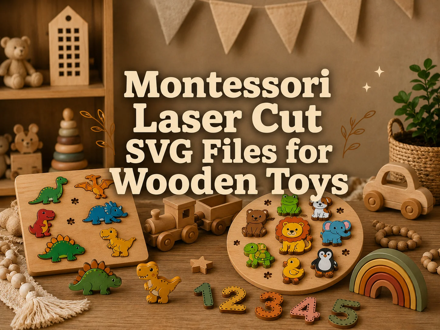 Montessori Laser Cut SVG Files for Wooden Toys
