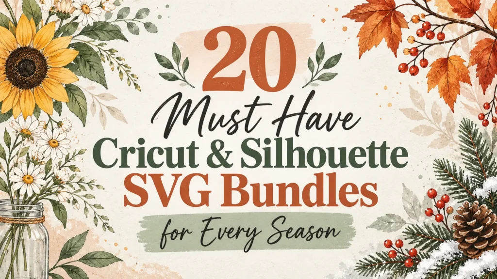 20 Must Have Cricut & Silhouette SVG Bundles for Every Season