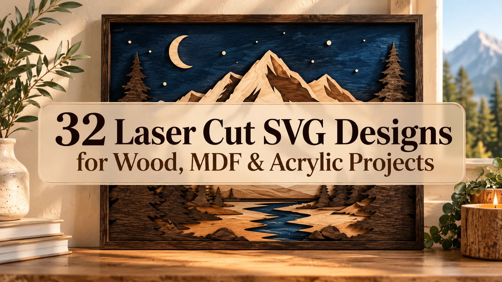 32 Laser Cut SVG Designs for Wood, MDF & Acrylic Projects