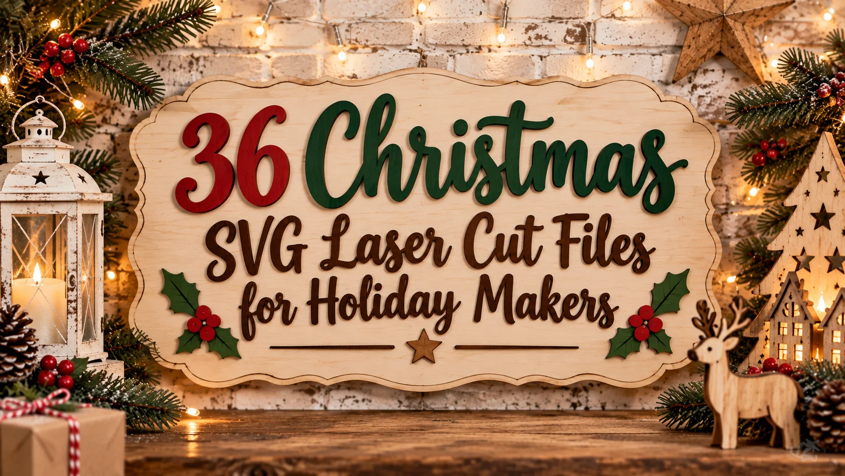 36 Christmas SVG Laser Cut Files for Holiday Makers