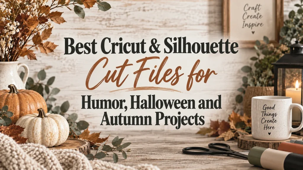 Best Cricut & Silhouette Cut Files for Humor, Halloween and Autumn Projects