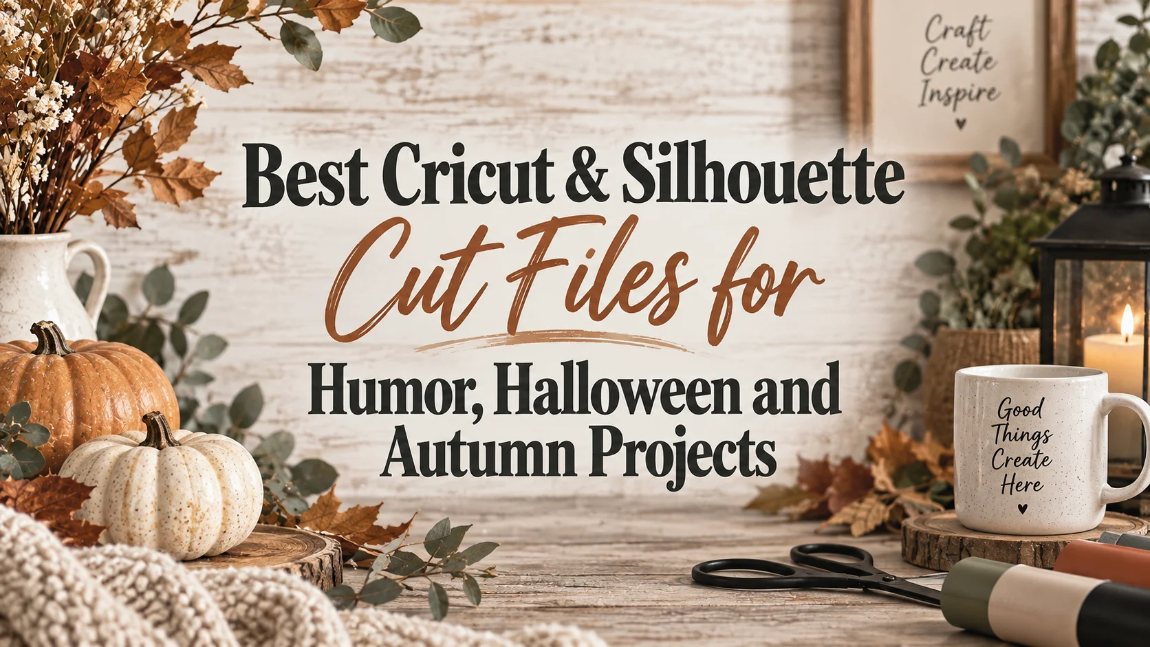 Best Cricut & Silhouette Cut Files for Humor, Halloween and Autumn Projects