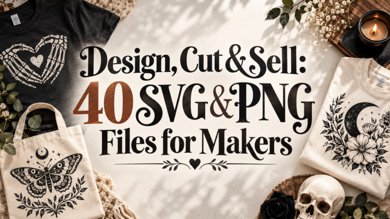 Design, Cut & Sell: 40 SVG & PNG Files for Makers