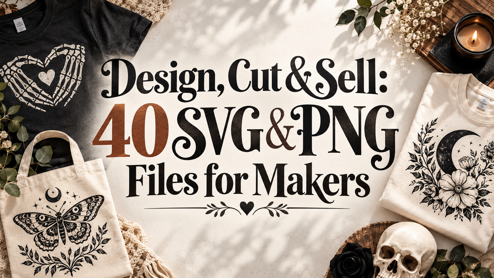 Design, Cut & Sell: 40 SVG & PNG Files for Makers