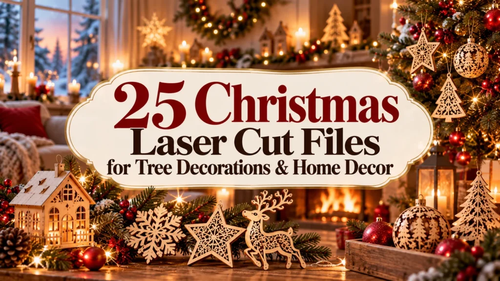 25 Christmas Laser Cut Files for Tree Decorations & Home Decor