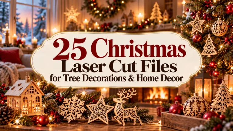 25 Christmas Laser Cut Files for Tree Decorations & Home Decor